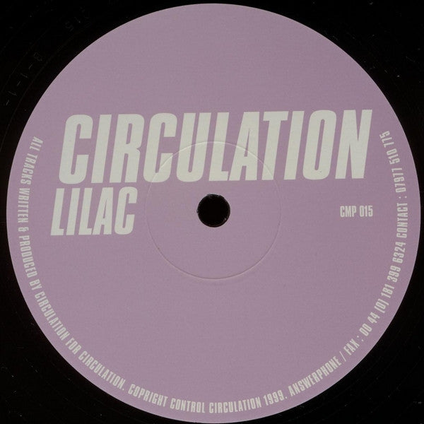 Circulation – Lilac (12", Circulation, 2000) Front Cover