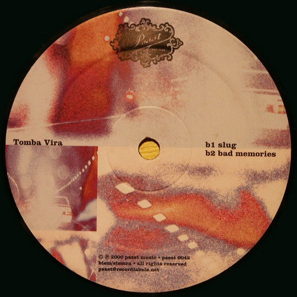 Tomba Vira – Schriek (12", Pssst Music, 2000) Back Cover
