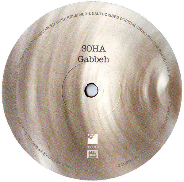 Soha – Gabbeh (12", Basic Recordings, 2001) Image 3