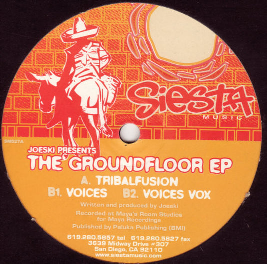 Joeski – The Groundfloor EP (12", Siesta Music, 2001) Front Cover