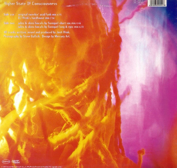 Josh Wink – Higher State Of Consciousness (12", Manifesto, 1995) Back Cover