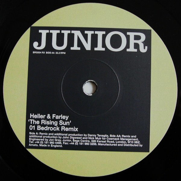 Heller & Farley – The Rising Sun (12", Junior, 1999) Back Cover