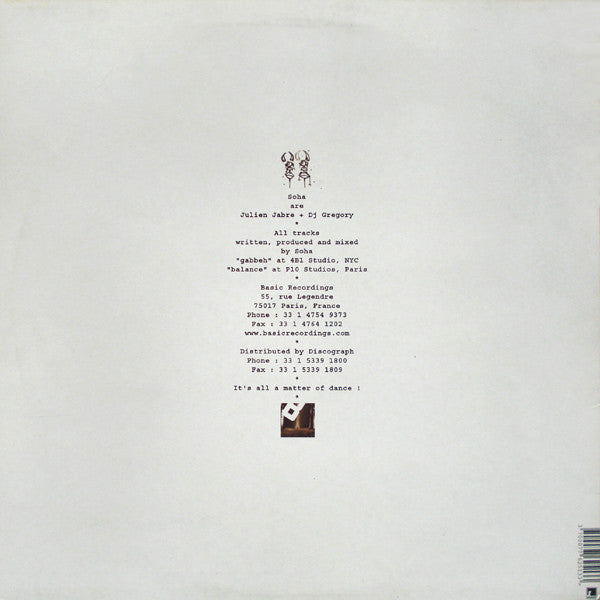Soha – Gabbeh (12", Basic Recordings, 2001) Back Cover