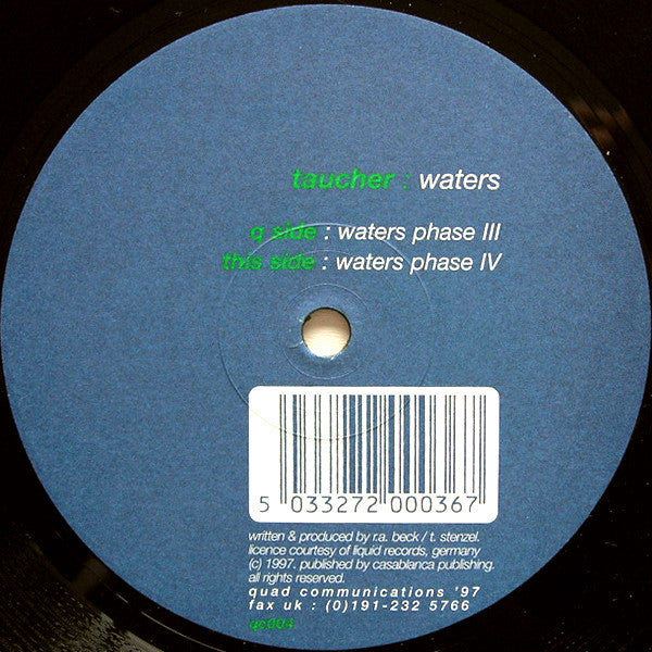 Taucher – Waters (12", Quad Communications, 1997) Front Cover