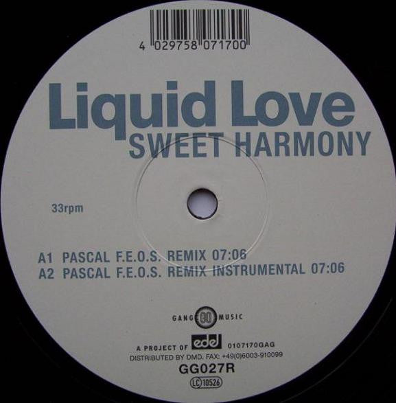 Liquid Love – Sweet Harmony (12", Gang Go Music, 1999) Image 3
