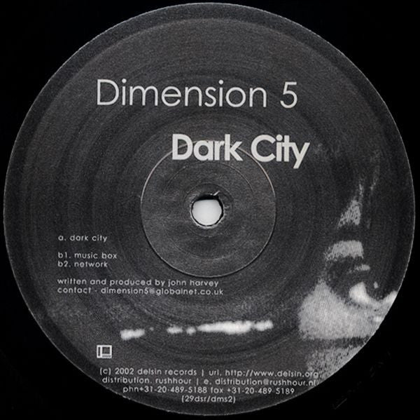 Dimension 5 – Dark City (12", Delsin, 2002) Front Cover