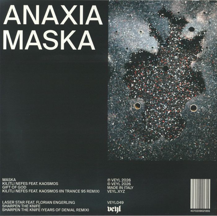 Anaxia – Maska (LP, VEYL, 2026) Back Cover