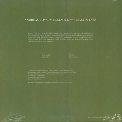 Andreas Røysum Ensemble With Marvin Tate – Andreas Røysum Ensemble With Marvin Tate (LP, Motvind Records, 2026) Back Cover