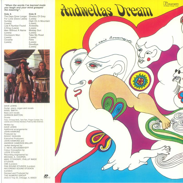 Andwellas Dream – Love And Poetry (LP, Numero Group, 2026) Back Cover
