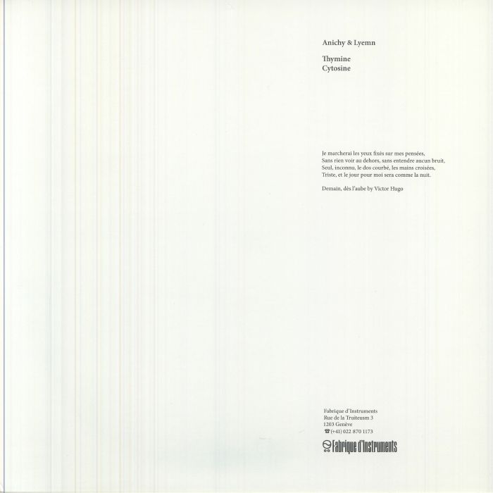 Anichy & Lyemn – Anichy & Lyemn (LP, Fabrique d’Instruments, 2026) Back Cover