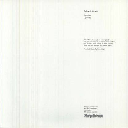 Anichy & Lyemn – Anichy & Lyemn (LP, Fabrique d’Instruments, 2026) Back Cover