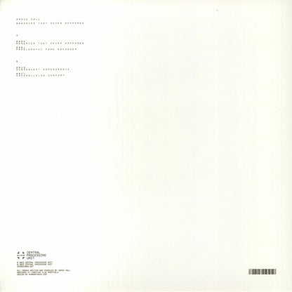 Annie Hall – Memories That Never Happened (12", Central Processing Unit, 2023) Back Cover