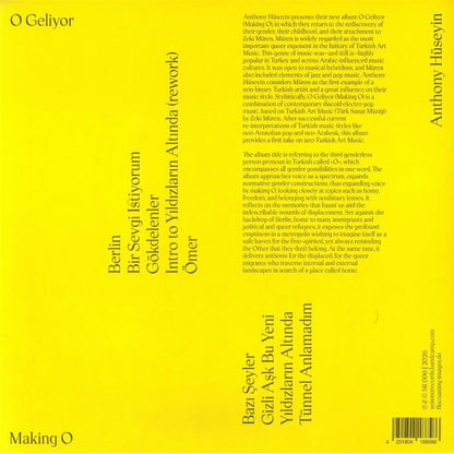 Anthony Huseyin – O Geliyor Making O (LP, Seismographic Recordings, 2026) Back Cover