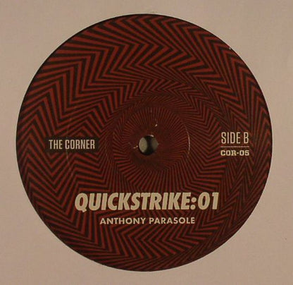 Anthony Parasole – Quickstrike 01 (12", The Corner, 2013) Back Cover