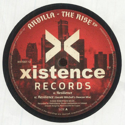 Arbilla – The Rise EP (12", Xistence Records, 2026) Front Cover