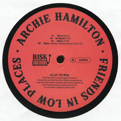 Archie Hamilton – Friends In Low Places (12", Risk/Reward, 2026) Front Cover