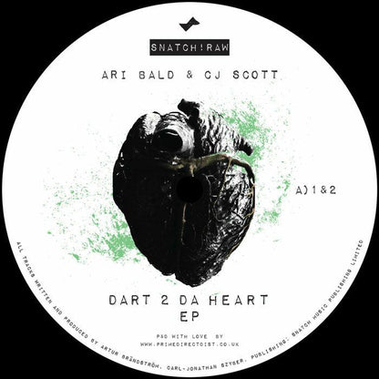 Ari Bald / Cj Scott – Dart 2 Da Heart EP (12", Snatch Raw, 2026) Front Cover