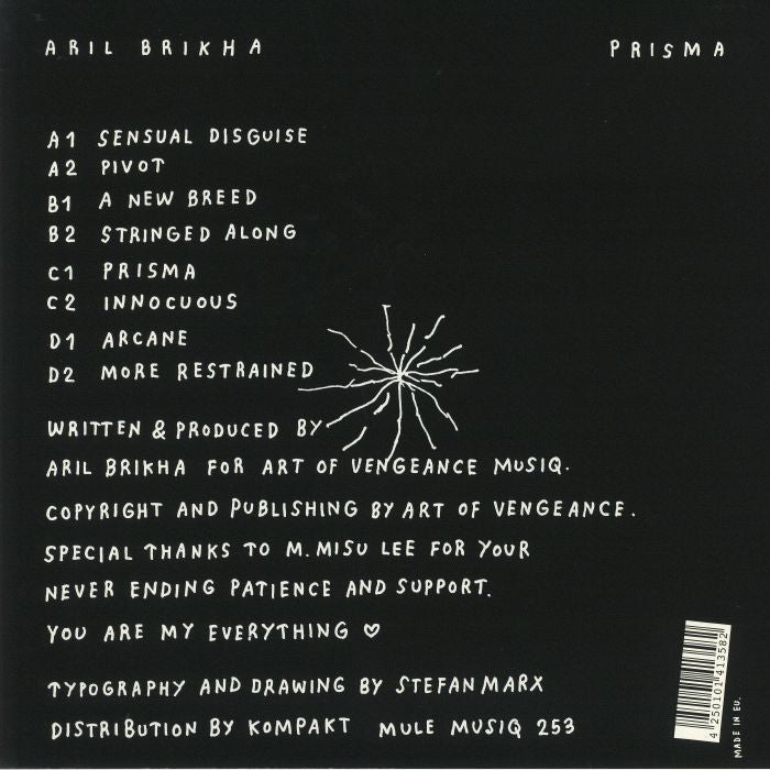 Aril Brikha – Prisma (2xLP, Mule Musiq, 2020) Back Cover