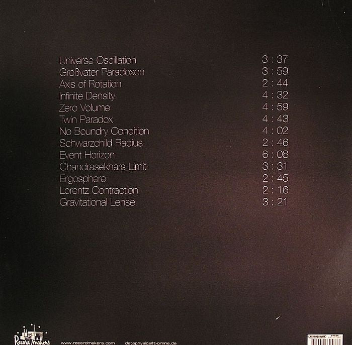 Arpanet – Inertial Frame (2x12", Record Makers, 2006) Back Cover