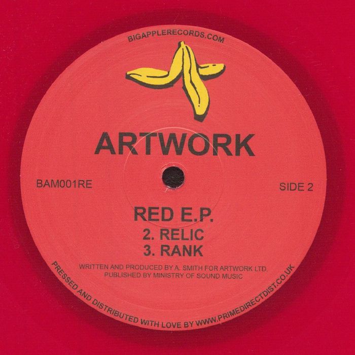 Artwork – Red E.P. (12", Red Translucent, Big Apple Records, 2025) Back Cover