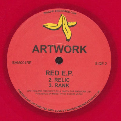 Artwork – Red E.P. (12", Red Translucent, Big Apple Records, 2025) Back Cover