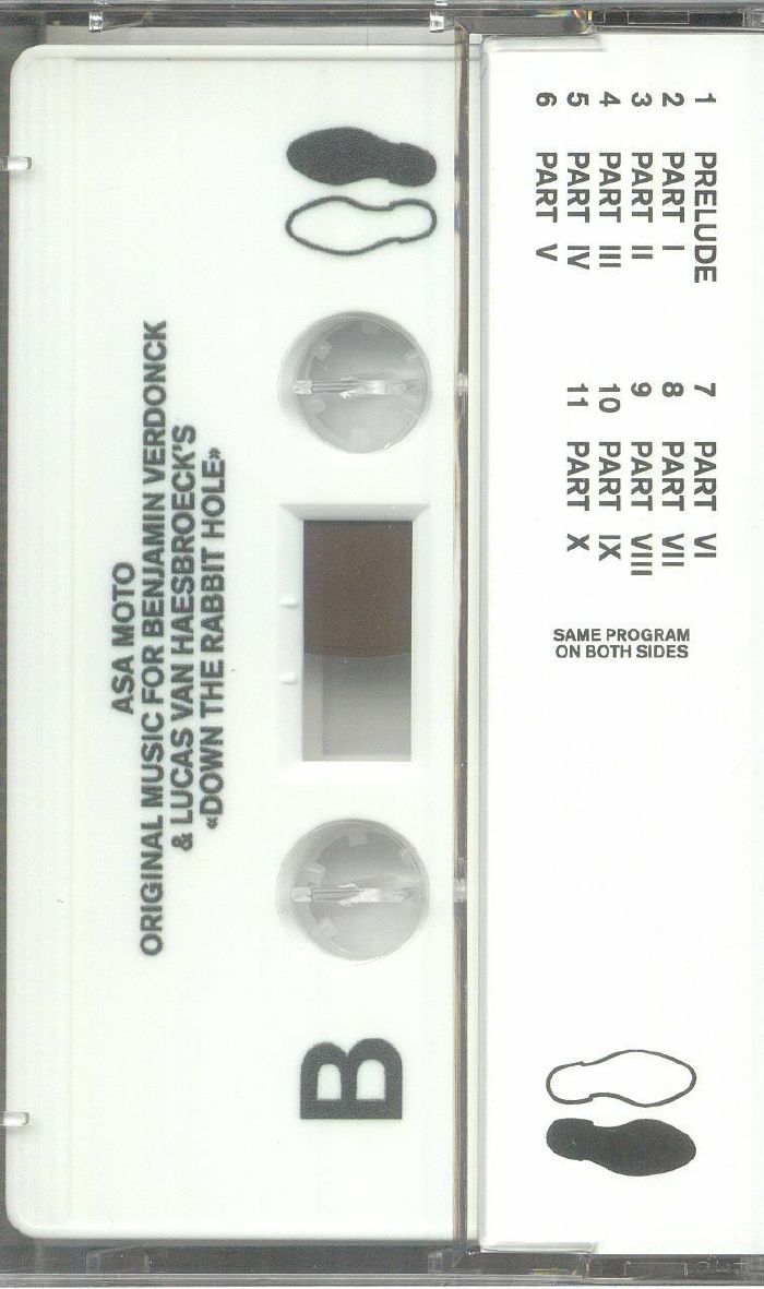 Asa Moto – Original Music For Benjamin Verdonck & Lucas van Haesbroeck's "Down The Rabbit Hole" (Cassette, DEEWEE, 2023) Back Cover