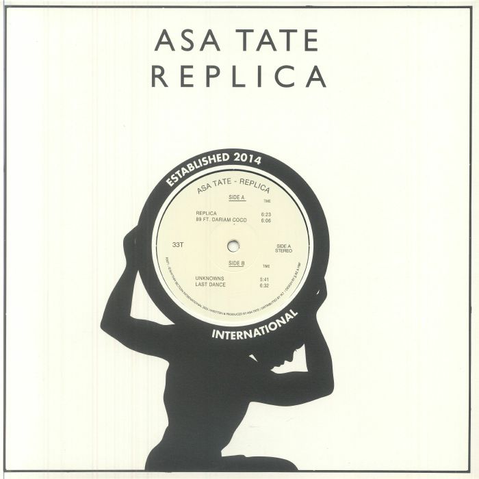Asa Tate – Replica (12", Rhythm Section International, 2025) Front Cover