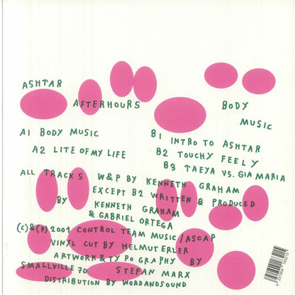 Ashtar Afterhours – Body Music (12", Smallville Records, 2025) Back Cover