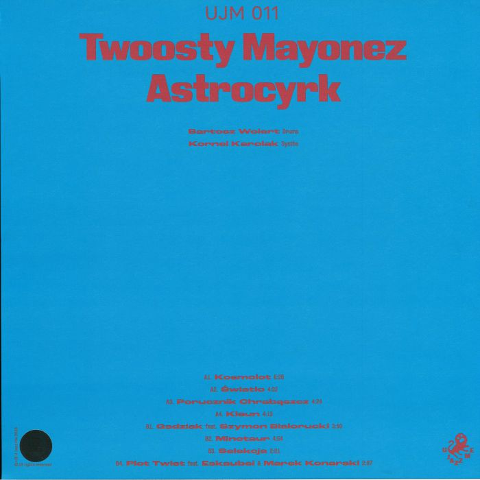 Astrocyrk – Twoosty Mayonez (LP, numbered heavyweight insert limited to 100 copies, U Jazz Me, 2026) Back Cover