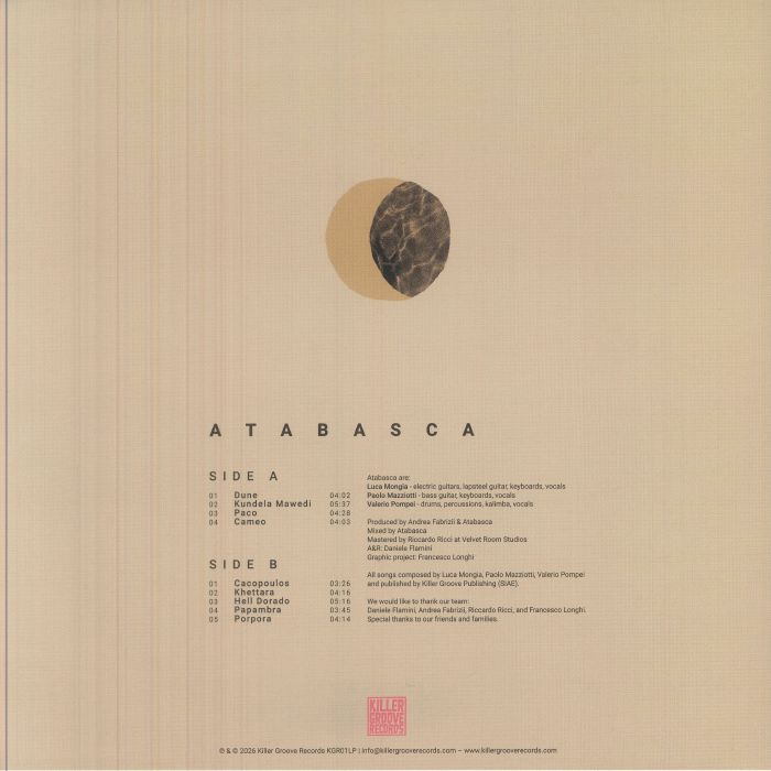 Atabasca – Atabasca (LP, Killer Groove Records, 2026) Back Cover