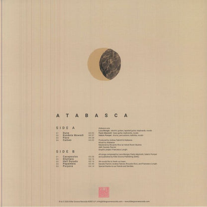 Atabasca – Atabasca (LP, Killer Groove Records, 2026) Back Cover