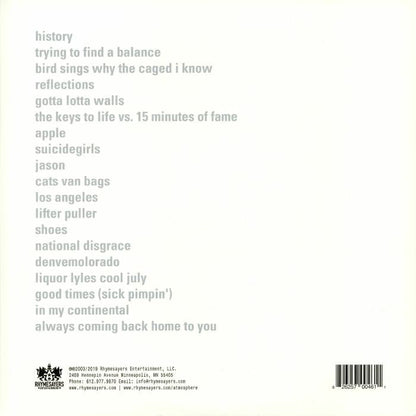 Atmosphere – Seven's Travels (3xLP, Rhymesayers Entertainment, 2019) Back Cover