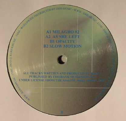 Atom Heart – Milagro EP (12", Rawax, 2015) Back Cover
