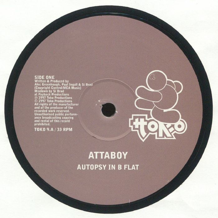 Attaboy – Autopsy In B Flat (12", Toko Records, 2025) front cover