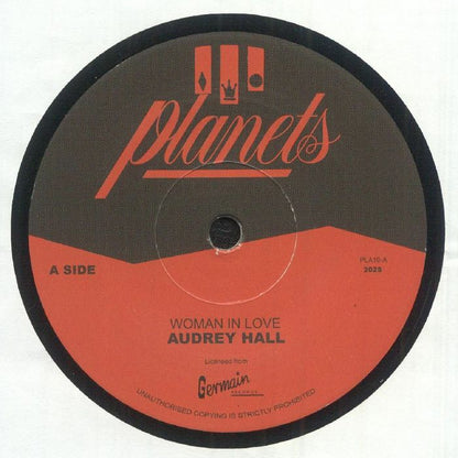 Audrey Hall – Woman In Love (7", Planets, 2025) Front Cover