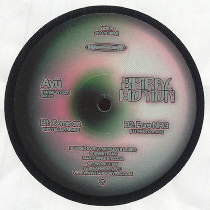 Ayū – Spiral Motion (12", Harmony Rec., 2026) Back Cover