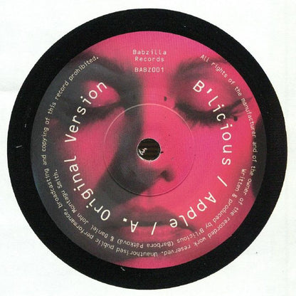 B'LICIOUS / Slicknbobby – Apple (7", Babzilla, 2026) Front Cover