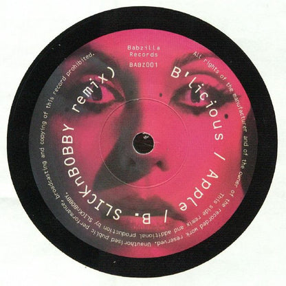 B'LICIOUS / Slicknbobby – Apple (7", Babzilla, 2026) Back Cover