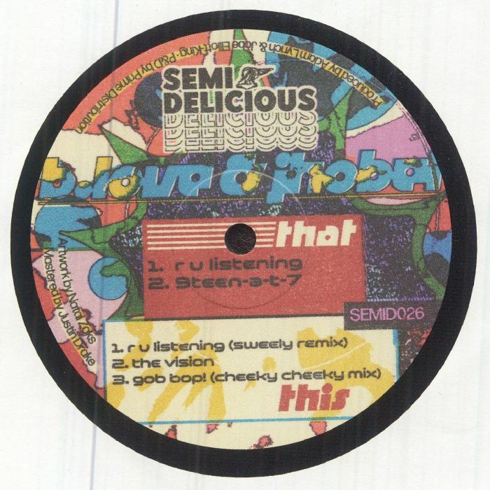 B.Love & Jhobei – R U Listening (12", Semi Delicious, 2026) Back Cover