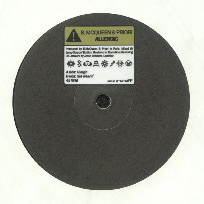 B. McQueen Priori – Allergic (10", NAFF, 2025) Front Cover
