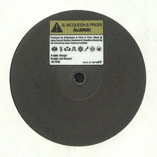 B. McQueen Priori – Allergic (10", NAFF, 2025) Front Cover