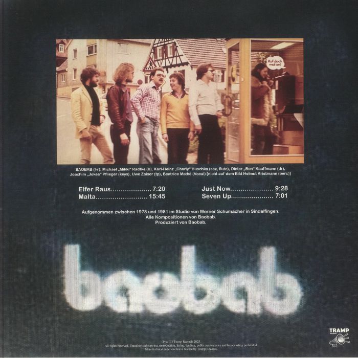 Baobab – Baobab (LP, Tramp Records, 2025) Back Cover