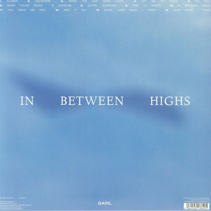 Baril – In Between Highs (LP, Intercept, 2026) Back Cover