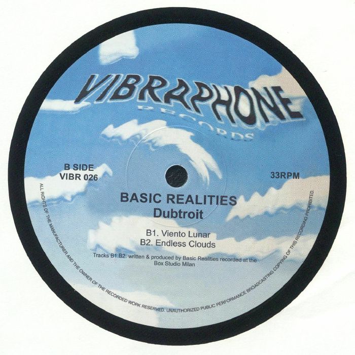 Basic Realities – Dubtroit (12", Vibraphone Records, 2024) Back Cover