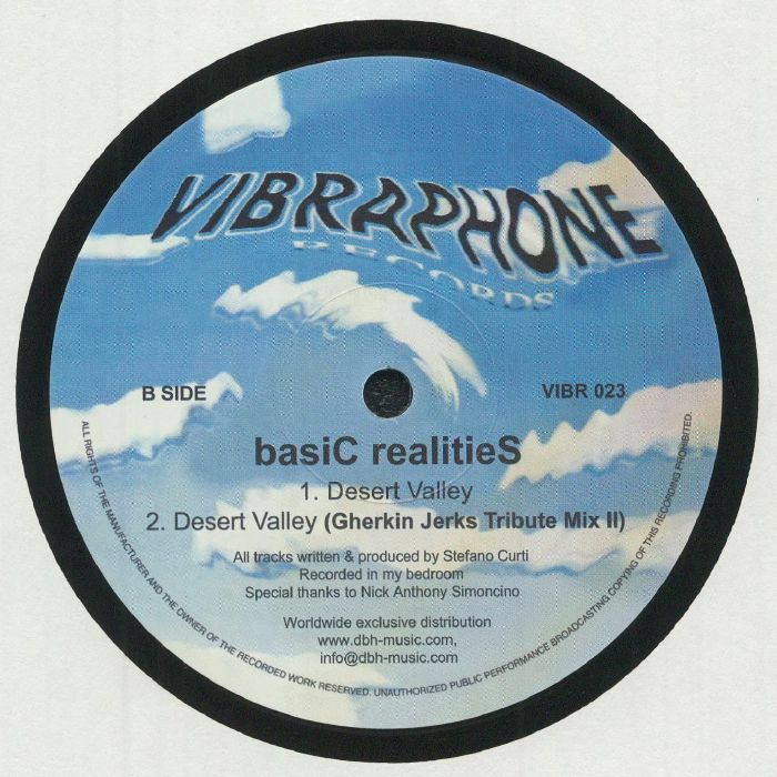 basiC realitieS – Summer Love (12", Vibraphone Records, 2021) Back Cover
