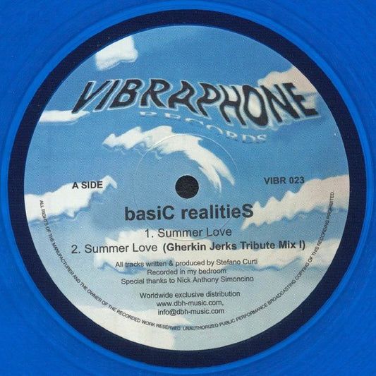 basiC realitieS – Summer Love (12", Translucent blue vinyl, DBH Music, 2024) Front Cover