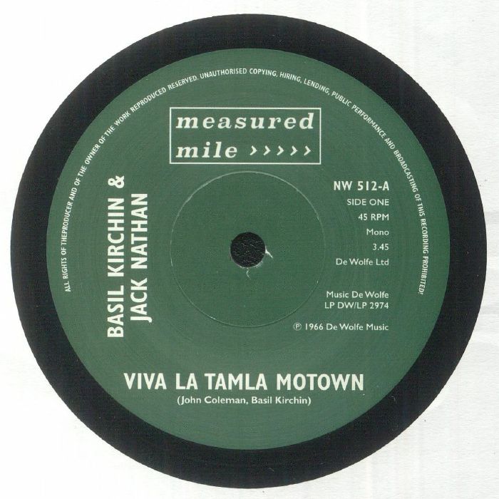 Basil Kirchin & Jack Nathan / Alan Parker & William Parish – Viva La Tamla Motown / Main Chance (7", Measured Mile, 2025) front cover