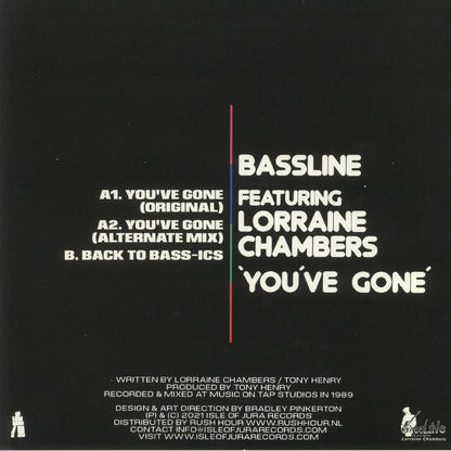 Bassline Lorraine Chambers – You've Gone (12", Isle Of Jura, 2021) Back Cover