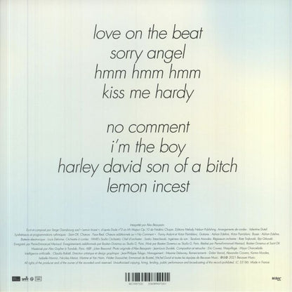 Beaupain – Love On The Beat (LP, Because Music, 2021) Back Cover