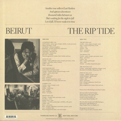 Beirut – The Rip Tide (LP, Pompeii Records, 2019) Back Cover